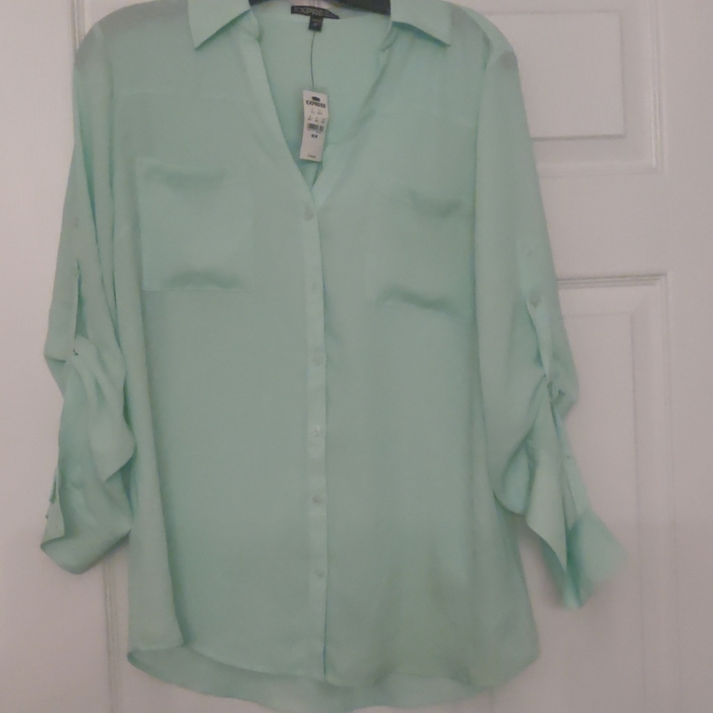 Mint green blouse